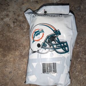 Miami Dolphins 1995 Hooded Rain Poncho NWTS NOS One size fits all